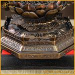 Tượng Phật Thiên Thủ Thiên Nhãn đồng vàng hun cao 42cm ngang 40cm sâu 25cm