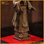 Tượng Lý Thái Tổ đồng vàng làm màu cao 23cm ngang 7cm nặng 1,2kg