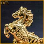 Tượng ngựa đồng vàng mạ vàng kích thước 15x12cm nặng 1,2kg