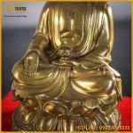 Tượng Phật A Di Đà đồng vàng cao 23cm nặng 1,8kg