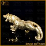 Tượng hổ bằng đồng vàng dài 25cm