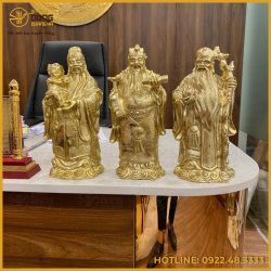 Bộ tượng Tam Đa Phúc – Lộc – Thọ đồng vàng cao cấp