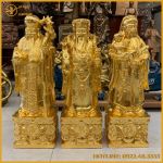 Bộ tượng Tam Đa đồng vàng thếp vàng 9999 cao cấp