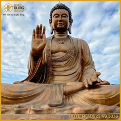 Tượng Phật A Di Đà bằng đồng đỏ cỡ lớn