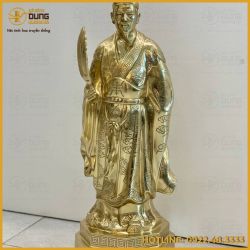 Tượng Khổng Minh đế lục giác bằng đồng catut