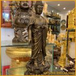 Tượng Đức Phật A Di Đà bằng đồng hun nâu cổ kính