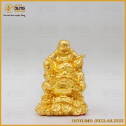 Tượng Phật Di Lặc cưỡi thiềm thừ dát vàng