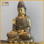 Tượng Phật Bà Quan Âm đồng đỏ làm màu cổ kính