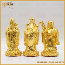 Tượng Tam Đa bằng đồng thếp vàng tinh xảo