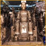 Tượng cụ tổ đồng đỏ làm màu tinh xảo