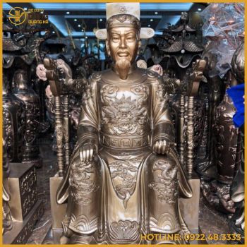 Tượng cụ tổ đồng đỏ làm màu tinh xảo