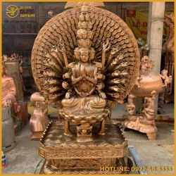Tượng Phật Thiên Thủ Thiên Nhãn tôn nghiêm bằng đồng cao 1m55
