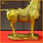 Tượng ngựa đồng vàng cao 20cm
