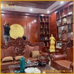 Hoàn thiện và lắp đặt mặt trống 1m08 , tượng Hưng Đạo Đại Vương dát vàng tại Vĩnh Phúc