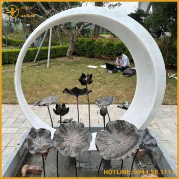 Bàn giao lắp đặt Hoa sen đồng tại Công Viên Tưởng Niệm Vĩnh Hằng Thiên Đức - Phú Thọ
