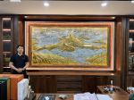 Hoàn thiện và lắp đặt tranh núi vàng mây bạc bằng đồng tại Thái Nguyên