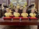 Đồ đồng Dung Quang Hà hoàn thiện 4 pho tượng chân dung cao 42cm cho khách ở Hà Nội