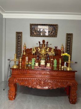 Đồ đồng Dung Quang Hà bàn giao bộ ngũ sự phụ kiện dát vàng tại Hà Tĩnh