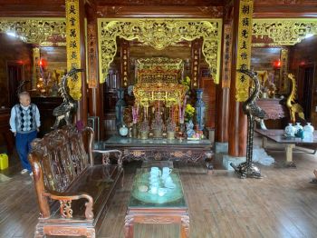 Đồ đồng Dung Quang Hà bàn giao đôi hạc thờ 1.92m và 1.76m cánh tiên tại Nghệ An